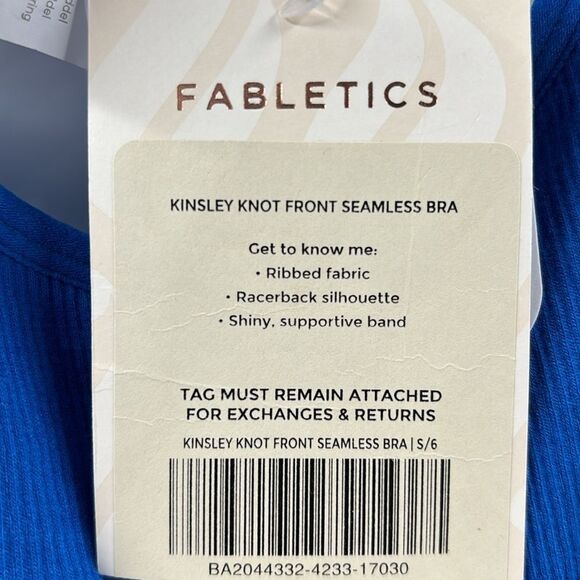 Fabletics Kinsley Knot Front Seamless Bra Top Size Small New - Picture 7 of 9